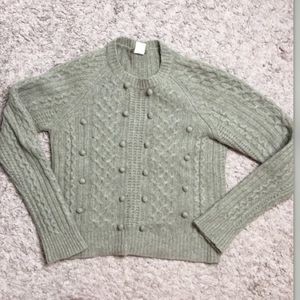 J crew lambs wool cable knit sweater